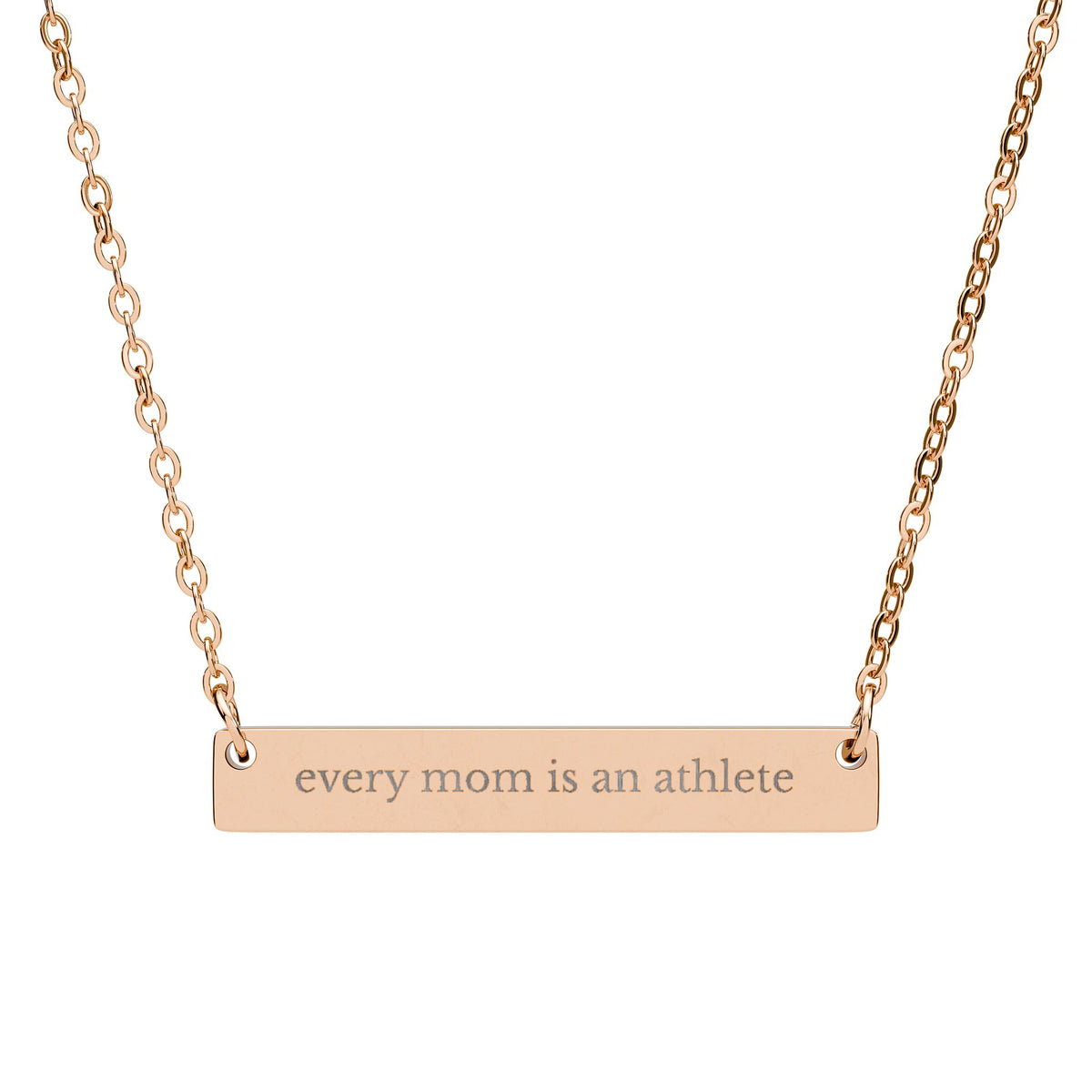 “every mom is an athlete” engraved pendant (3 colors)