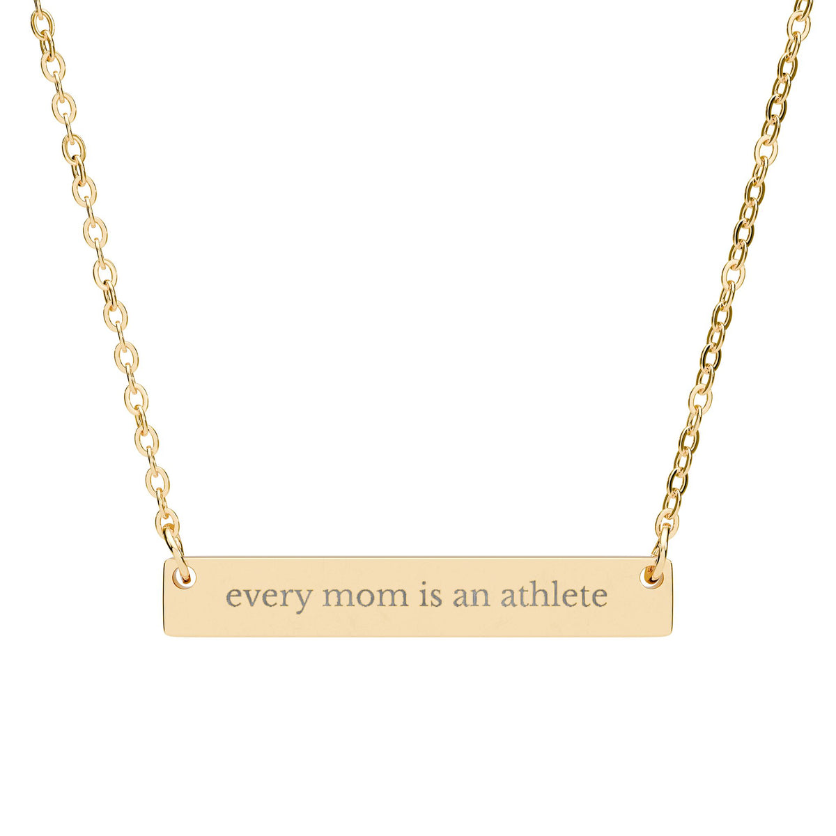 “every mom is an athlete” engraved pendant (3 colors)