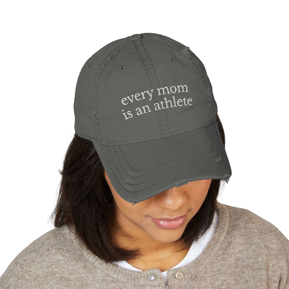 Distressed Embroidered Dad Hat